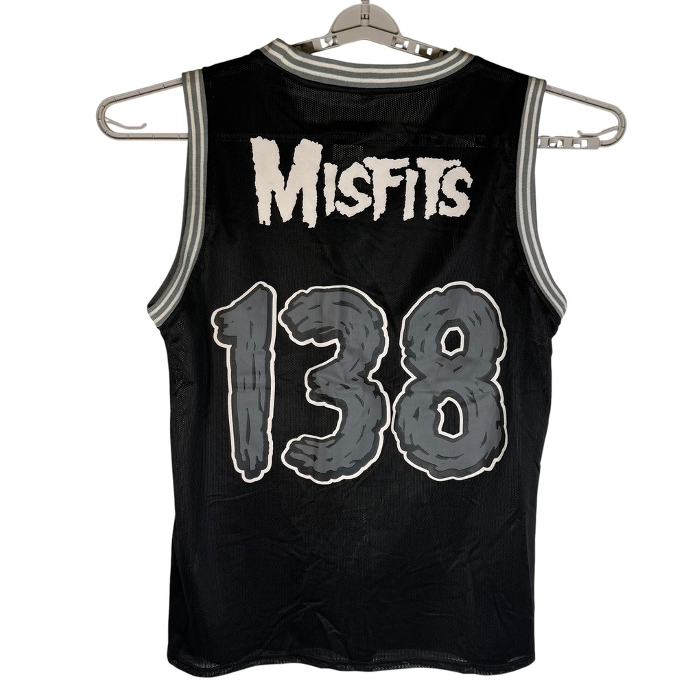 Hot Topic Misfits Skull 138 Basketball Jersey Black Mesh Punk Tank Top XXL NWT - Picture 4 of 7